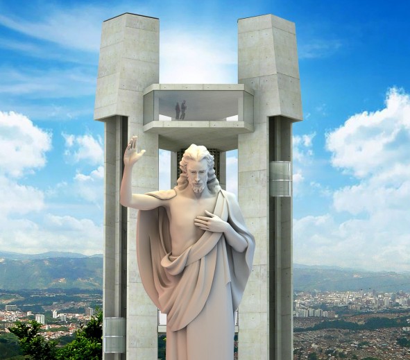 En un parque de Colombia, junto a Cristo se podrá subir al cielo