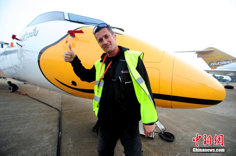 La Expo del Aire China 2014 exhibe aviones de transporte, de reconocimiento, de combate, naves no tripuladas, radares y equipos de comunicación. Zhuhai, Guangdong. (Foto: Chen Wen)