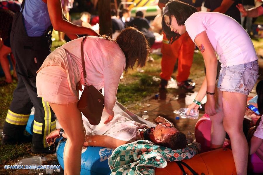 Sube a 524 cifra de heridos en incendio en parque acuático en Taiwan