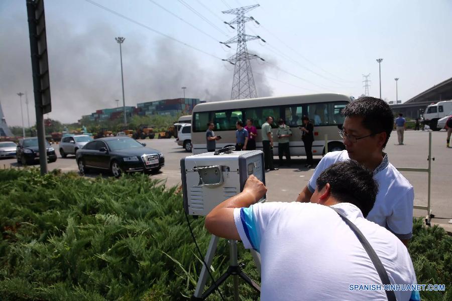 últimas imágenes después de la explosión de Tianjin en norte de China