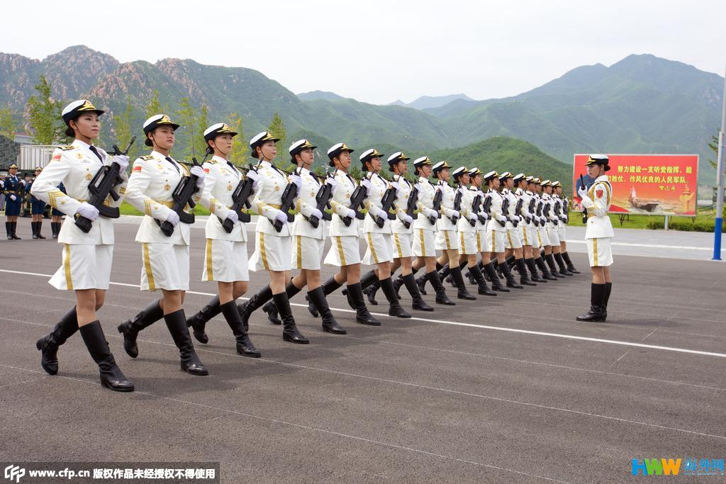 Soldadas chinas en el desfile militar