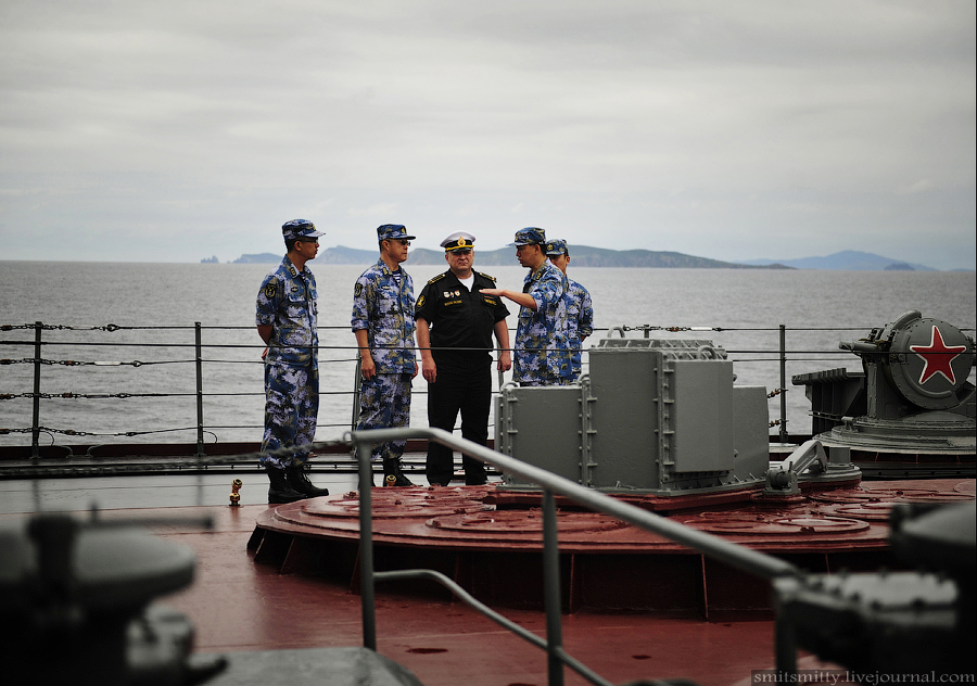 Los momentos preciosos en Ejercicio naval China-Rusia