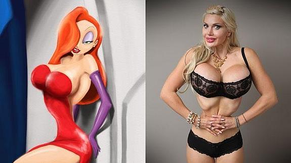 Una modelo se quita seis costillas para parecerse a Jessica Rabbit