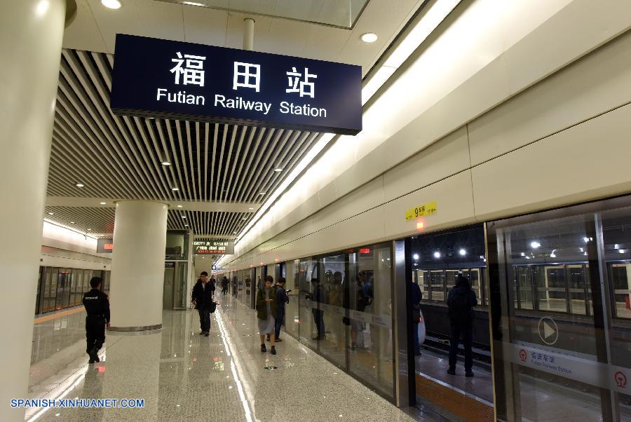 Inaugurada en Shenzhen mayor estación de ferrocarril subterránea de Asia