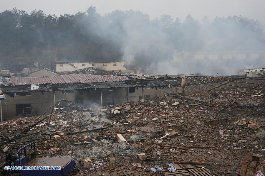 Explosiones en fábrica de fuegos artificiales en este de China dejan tres muertos y 53 heridos