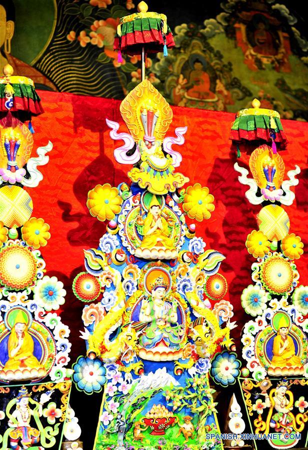 Esculturas de mantequilla en Templo de Lhasa