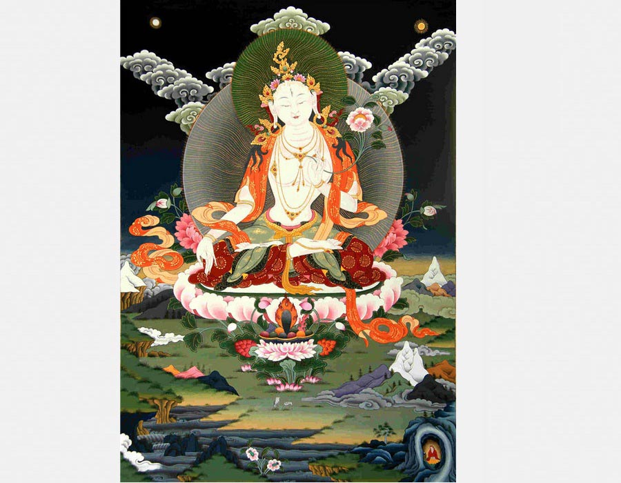 White Tara, trabajo de Langkajie y sus sucesores. [Foto/china.com.cn]