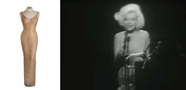 Subastarán vestido con el que Marilyn Monroe cantó 'Happy Birthday'