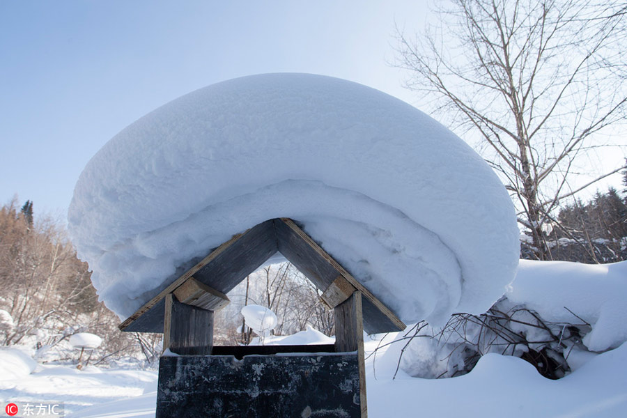 La nieve convierte pueblo de Heilongjiang en un cuento de hadas