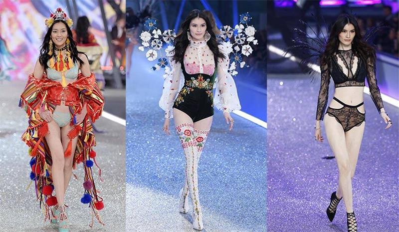 Modelos chinas desfilan en 
el Victoria′s Secret Fashion Show 2016