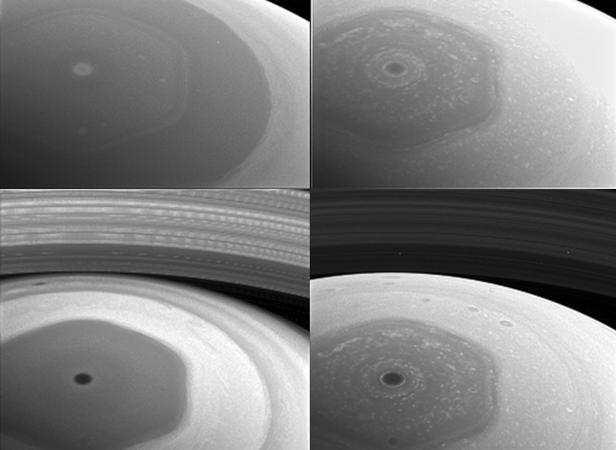 La NASA fotografía la extra?a tormenta hexagonal de Saturno