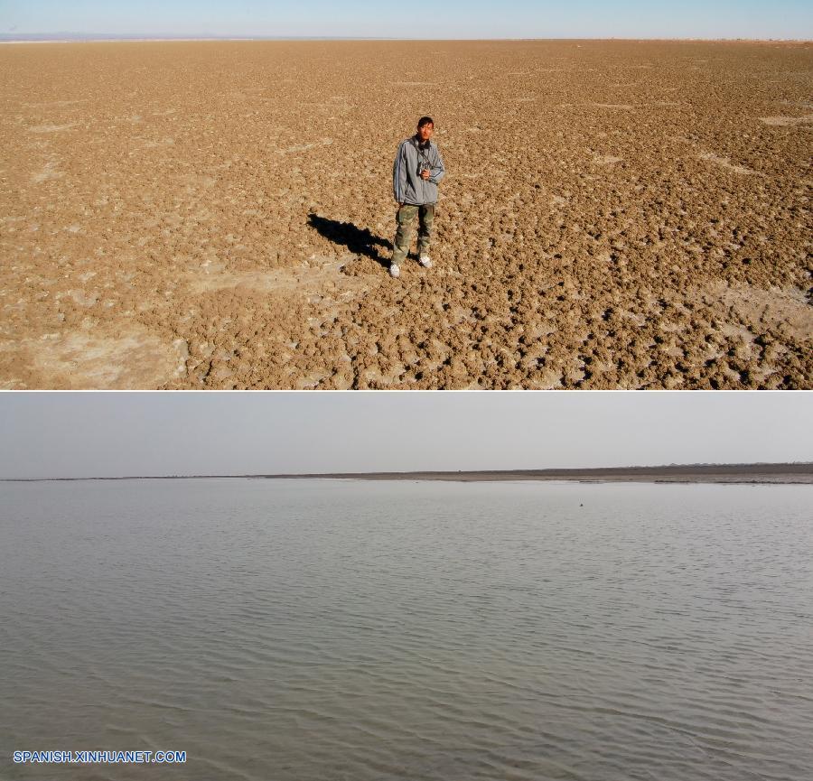 Agua reaparece en lago de noroeste de China que llevaba 50 a?os seco