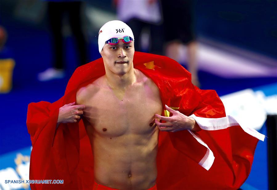 Chino Sun Yang gana título de 400 m libres por 3a ocasión en mundial de FINA