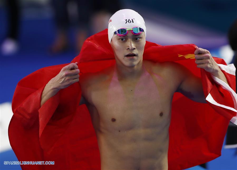 Chino Sun Yang gana título de 400 m libres por 3a ocasión en mundial de FINA