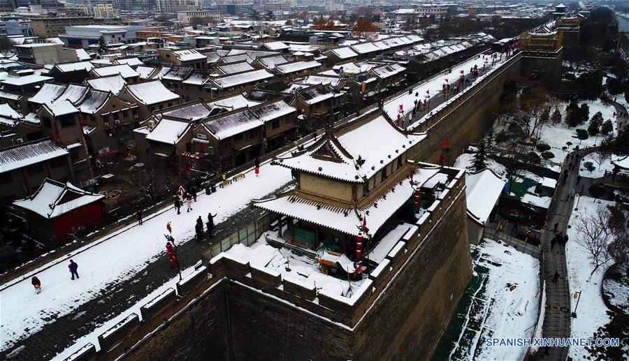 Paisaje de nieve de Xi'an