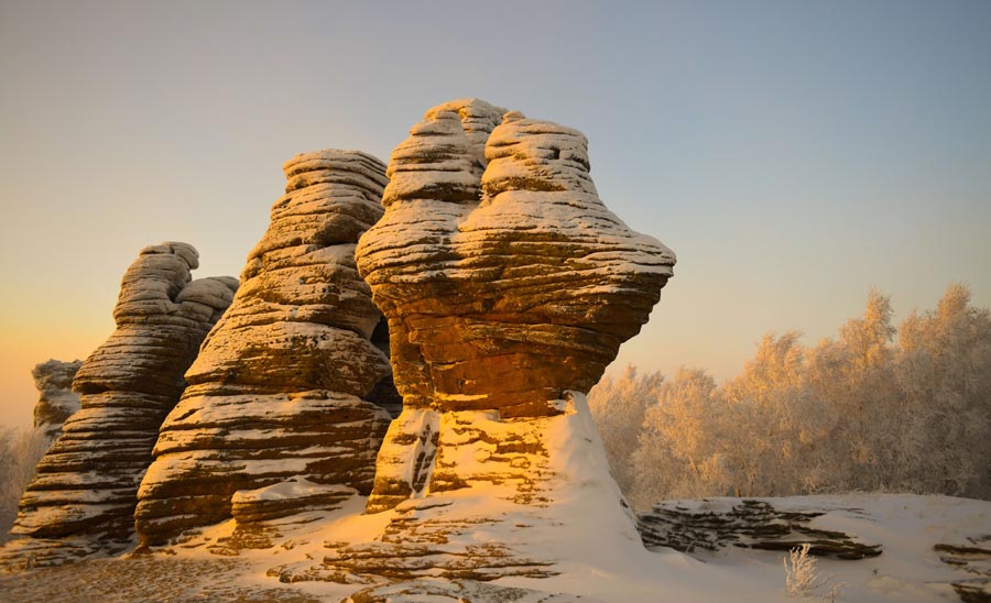 Parque Natural de Hexigten, en la ciudad Chifeng, Región Autónoma de Mongolia Interior, China, 10 de enero del 2018. [Foto: Xinhua]