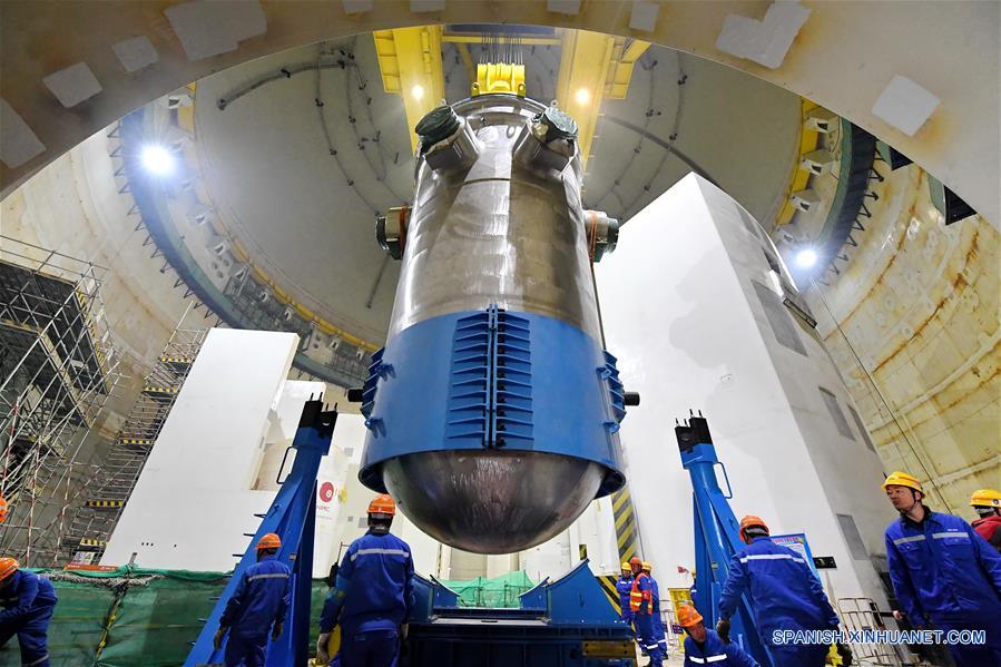 Reactor de presión vessel del proyecto nuclear Hualong One instalado en Fujian, China