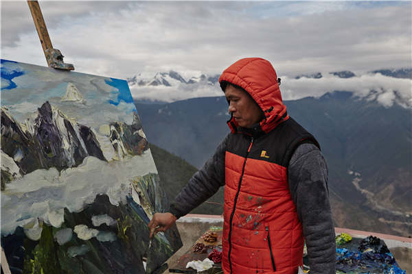 Representar la belleza pura de la naturaleza es la misión artística del pintor chino Zhou Changxin. [Foto: proporcionada]