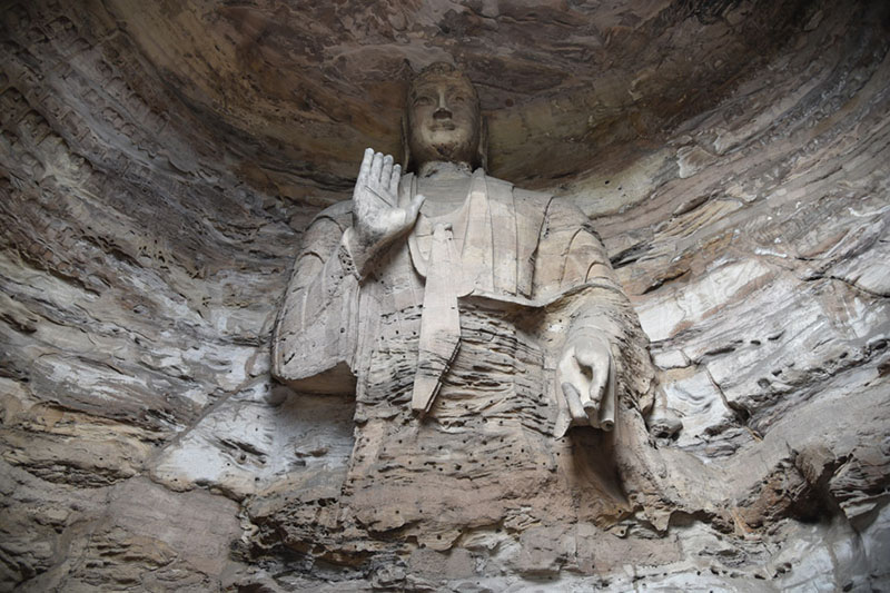 Réplicas de tama?o natural de las estatuas budistas que se encuentran en las grutas de Yungang, provincia de Shanxi. [Foto: Zhang Xingjian]