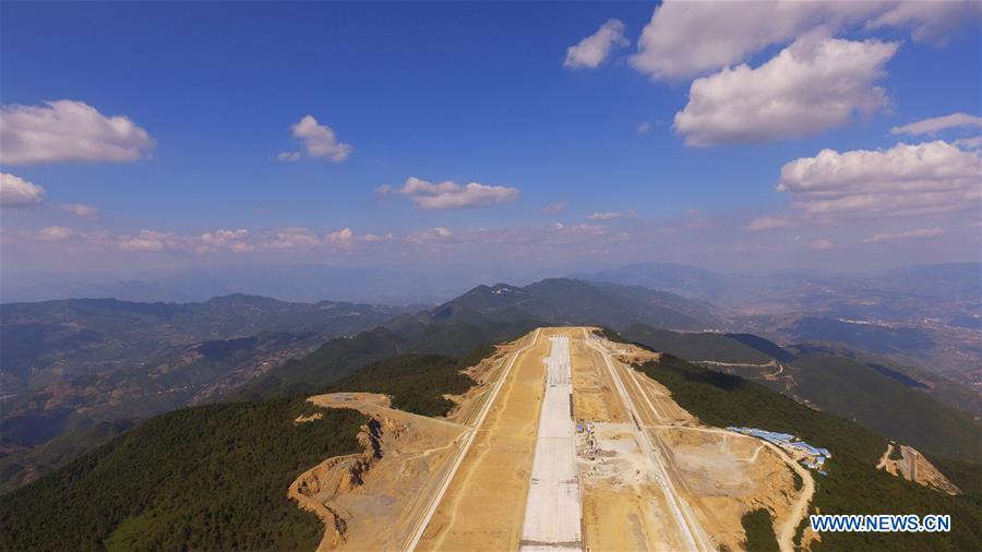 La construcción del aeropuerto de Wushan en Chongqing finalizará a finales de 2018