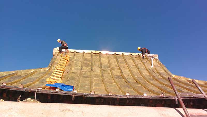 La restauración del Palacio Potala entra en su fase final. [Foto: Palden Nyima y Daqiong/Chinadaily. com. cn]