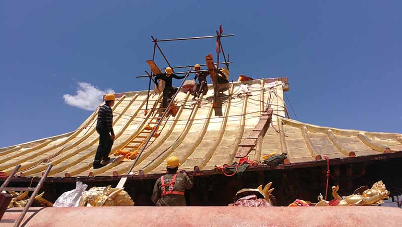 La restauración del Palacio Potala entra en su fase final. [Foto: Palden Nyima y Daqiong/Chinadaily. com. cn]