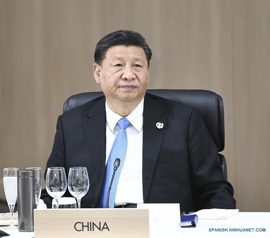 El presidente chino, Xi Jinping, asiste a la 14a cumbre del Grupo de los 20 (G20) en Osaka, Japón, el 28 de junio de 2019. Xi instó al G20 a mancomunar esfuerzos para forjar una economía global de alta calidad al pronunciar un discurso durante la 14a cumbre del G20 celebrada en la ciudad japonesa de Osaka. (Xinhua/Xie Huanchi)