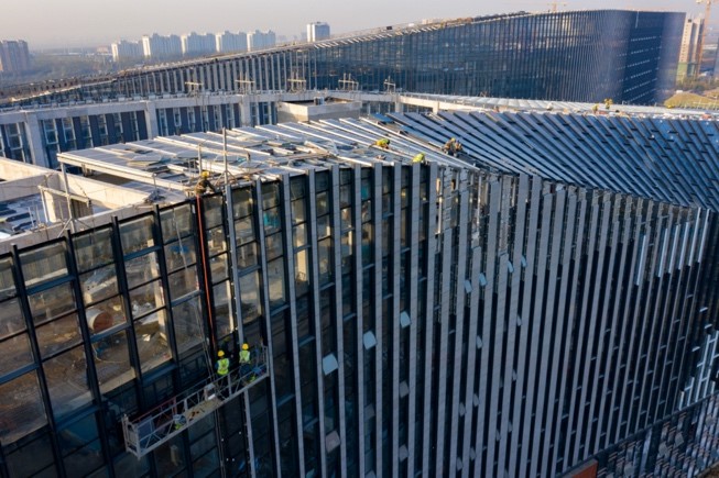 El Centro de Excelencia El Instituto de Investigación de Información Cuántica y Física Cuántica de la Academia de Ciencias de China, se construye en Hefei, provincia de Anhui, 9 de noviembre del 2020. (Foto: Ruan Xuefeng/ Pueblo en Línea)