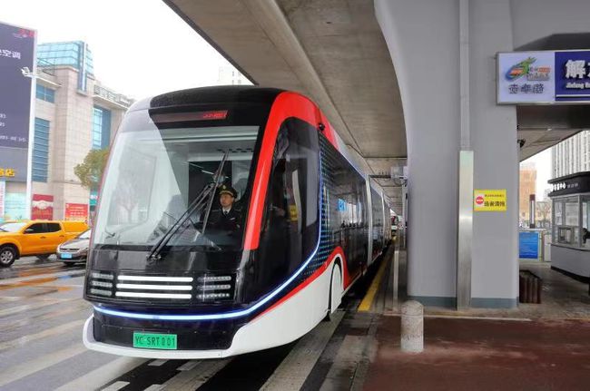 Comienzan las pruebas de la primera línea de tránsito ferroviario virtual de China en Yancheng