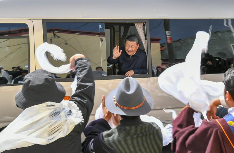 Xi inspecciona distrito de Gangcha en Qinghai