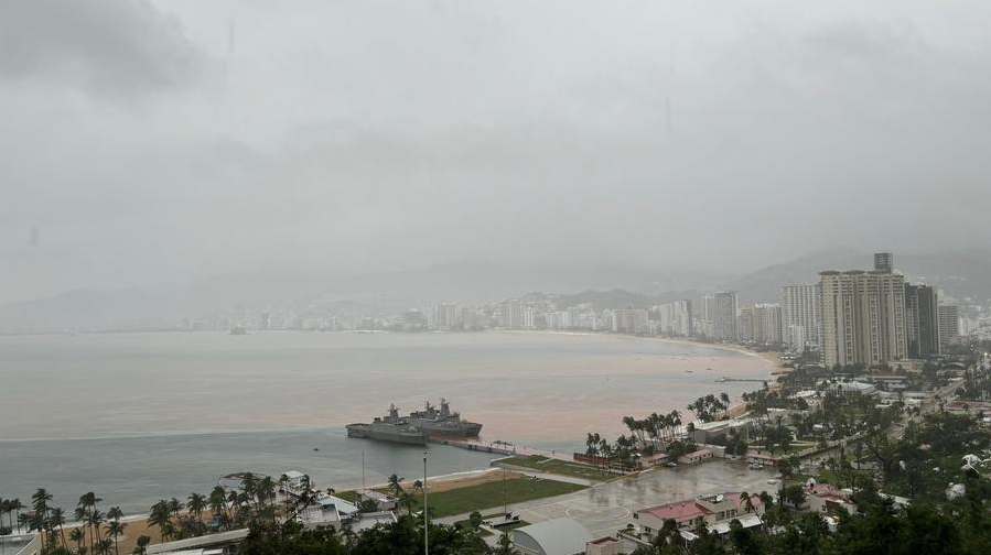 Imagen del 24 de septiembre de 2024 del puerto de Acapulco tras el paso del huracán John, en Acapulco, estado de Guerrero, México. (Xinhua/Jesús Espinosa)